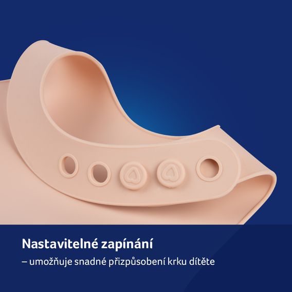 LOVI Silikonový bryndák s kapsou Pistachio