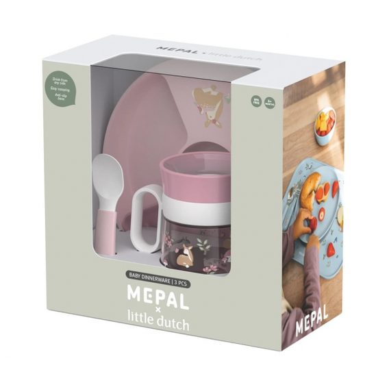 Little Dutch Dětská jídelní sada 3-dílná Fairy Garden