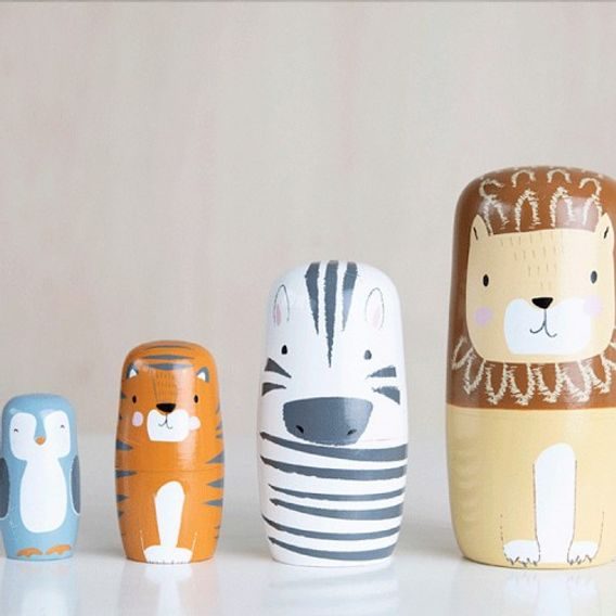 Little Dutch Dřevěné bábušky zvířátka ZOO