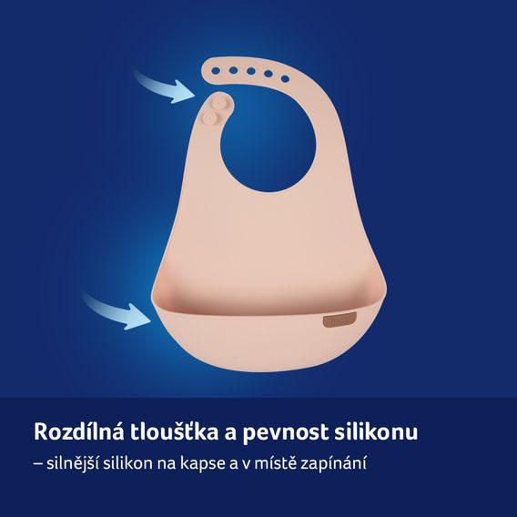 LOVI Silikonový bryndák s kapsou Pistachio