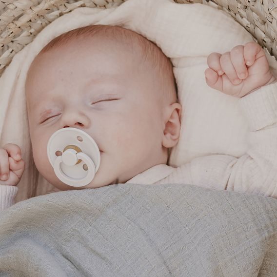 BIBS Colour dudlík kaučuk kulatý 0-6m BLUSH