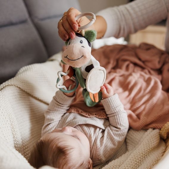 BabyOno Závěsná edukační Kravička BINGO