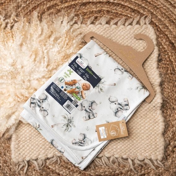 BabyMatex Dětská deka Bamboo (75x100) SLONI A PALMY