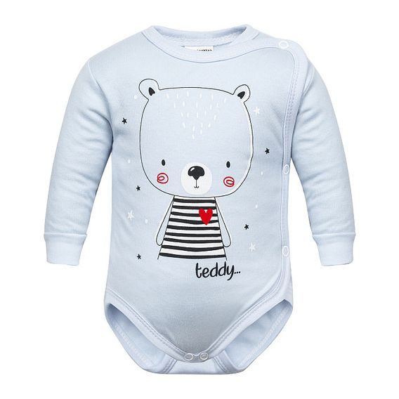 PRO MRŇOUSKY Body zavinovací Teddy Bear MODRÉ