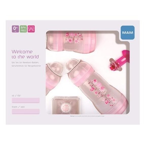 MAM Dárková sada RŮŽOVÁ 0m+