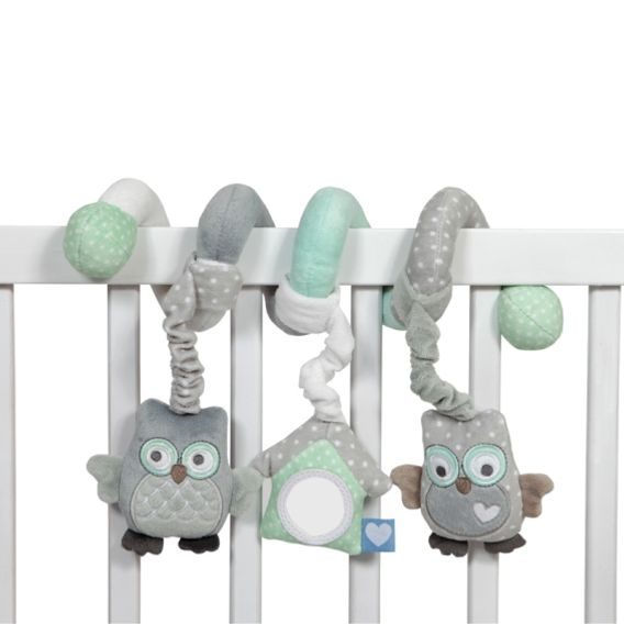 Tiamo Plyšová spirála na kočárek SOVIČKY