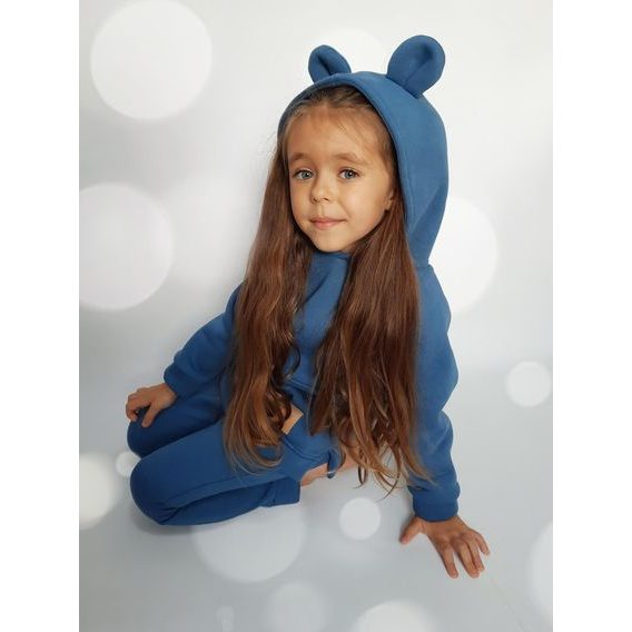 Bunnykids Teplá souprava Medvídek s klokankou TMAVĚ MODRÁ