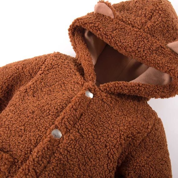 Eevi Chlupatá mikina s kapucí Cars&Bears HNĚDÁ