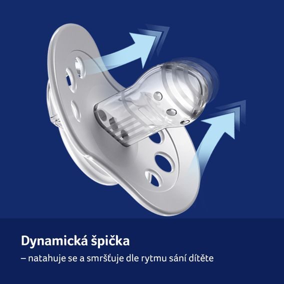LOVI Dudlík 6-18m silikon dynamický Night&Day 2ks - BOY