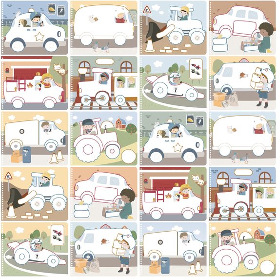 Little Dutch Omalovánky s pastelkami Jim Doprava