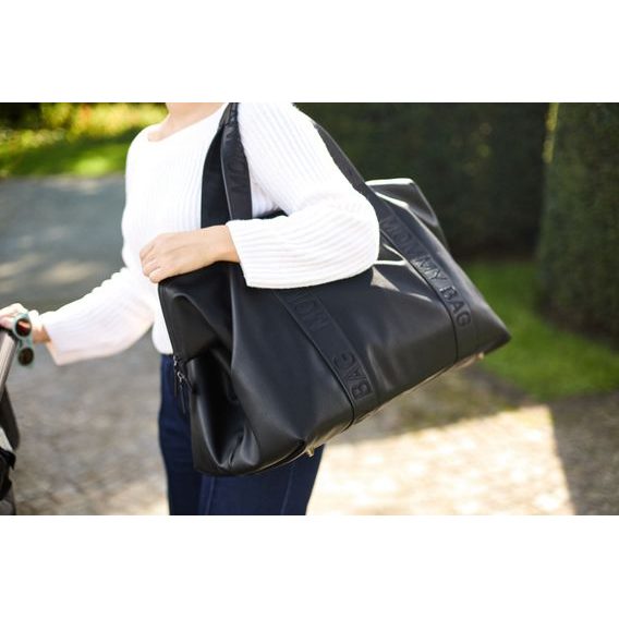 Childhome Přebalovací taška Mommy Bag Signature Vegan Leather Black