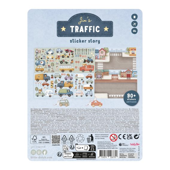 Little Dutch Sada se samolepkami Jim Doprava