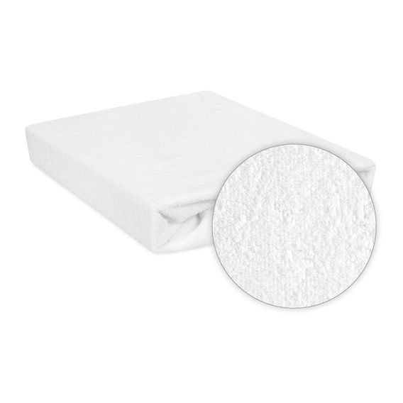 BabyMatex Nepromokavé froté prostěradlo 120x60cm BÍLÉ
