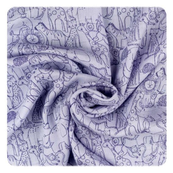 Kikko Bambusové pleny XKKO®BMB 70x70cm Safari LAVENDER AURA MIX