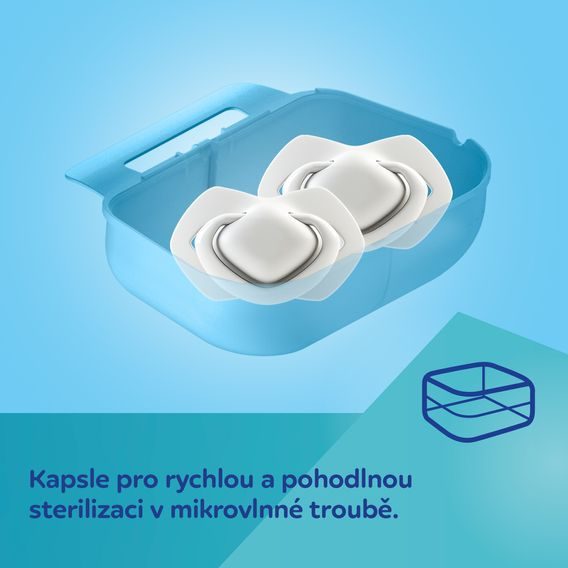 Canpol babies Dudlík 6-18m silikon symetrický 2ks Royal Baby MODRÁ