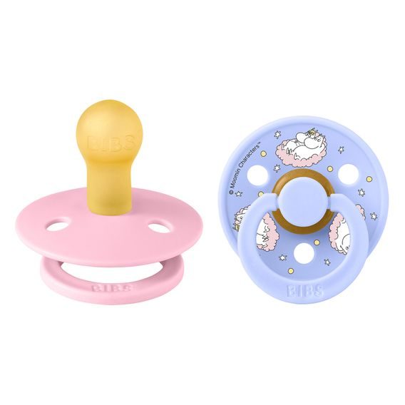 BIBS Moomin Dudlíky kaučuk kulaté 0-6m 2ks Dreaming Baby Pink Mix