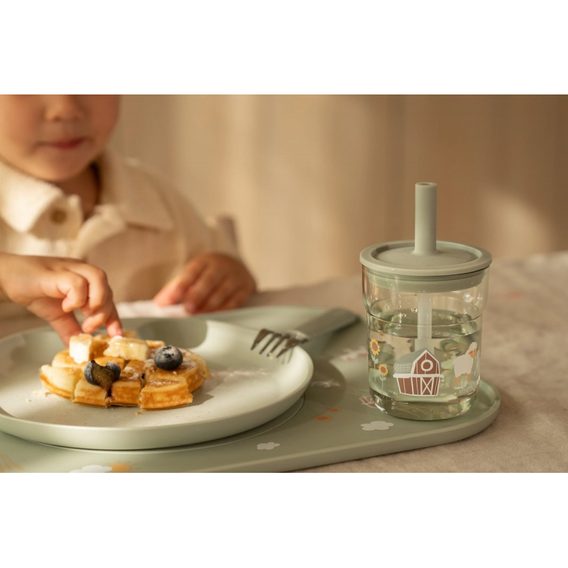 Little Dutch Kelímek s brčkem 250 ml Farma
