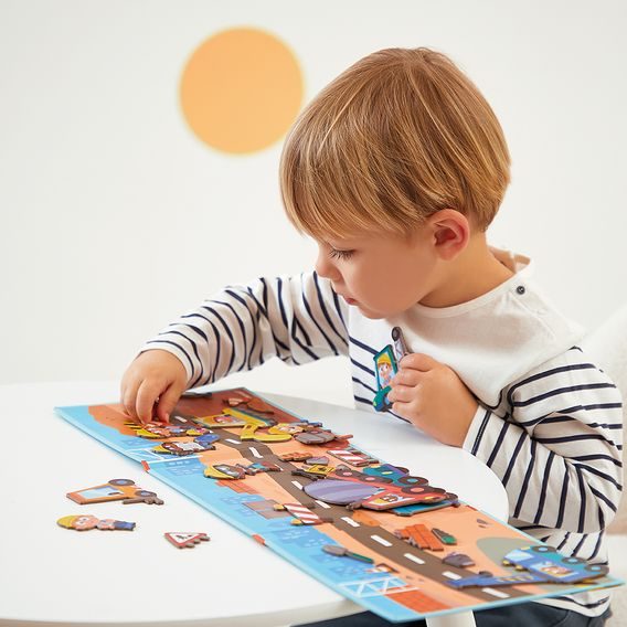 Janod Magnetická kniha Magnetistories NA STAVBĚ