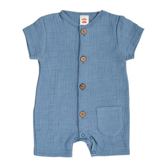 Makoma Mušelínový letní overal Bamboo MODRÁ
