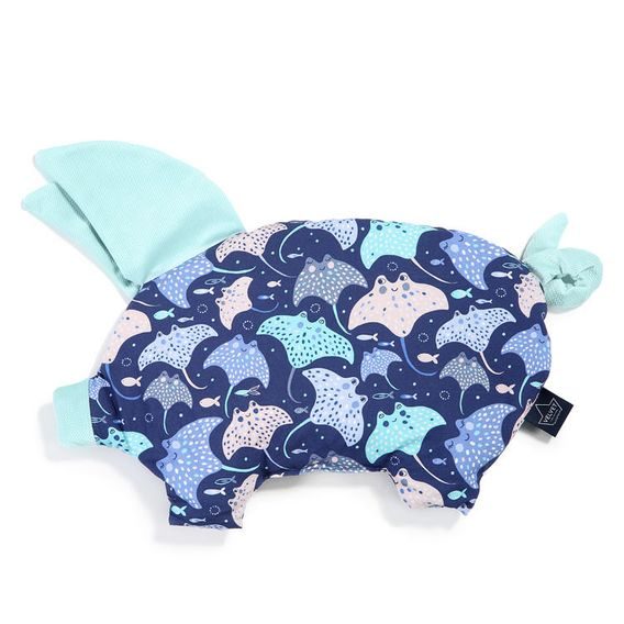 La Millou Polštářek Sleepy Pig Velvet - MANTA MIDNIGHT & AUDREY MINT