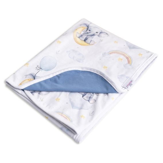 BabyMatex Dětská deka INES (75x100) SLONI A DUHA