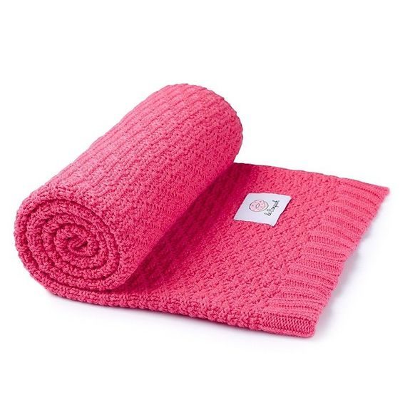 Le Pampuch Pletená dětská deka Bamboo/Cotton RASPBERRY