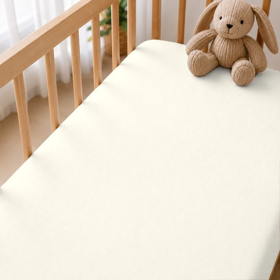 Pro Mrňousky Prostěradlo do postýlky jersey 120x60 cm KRÉMOVÉ