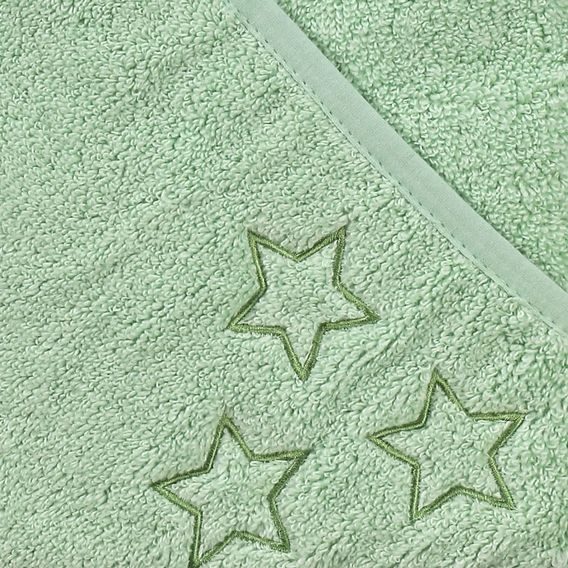 Kikko BIO bavlněná froté osuška s kapucí XKKO Organic 90x90cm MINT STARS