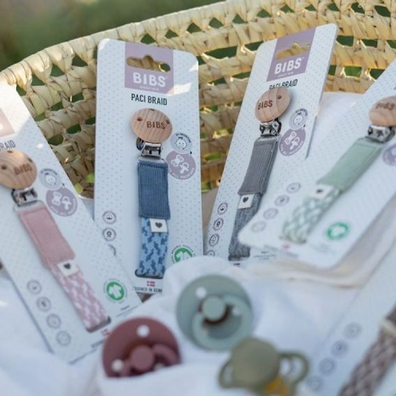 BIBS Klip na dudlík Baby Blue/Ivory
