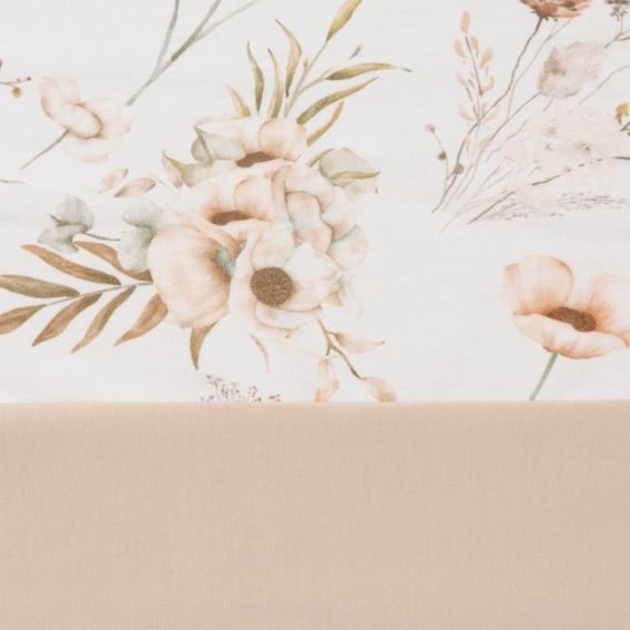 BabyMatex Dětská deka Bamboo (75x100) BÉŽOVÉ KVĚTY