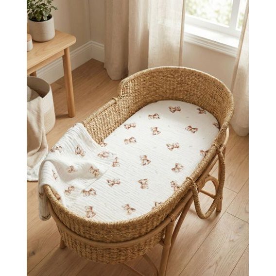 Albero Mio Mušelínové prostěradlo do kočárku 2ks (CM1) VINTAGE TEDDY