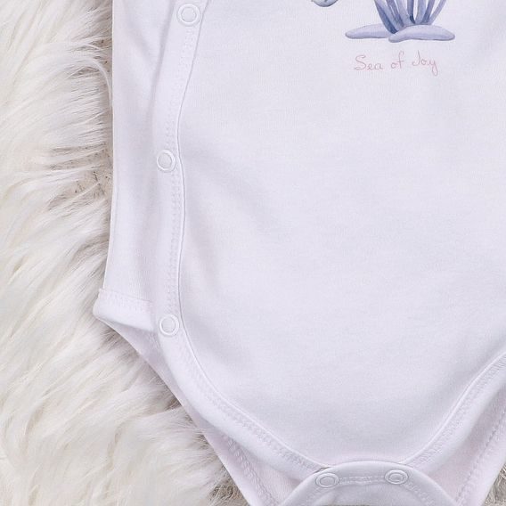 NINI Zavinovací body krátký rukáv Ocean Girl BÍLÉ