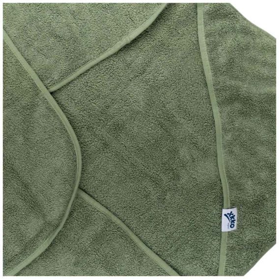Kikko BIO bavlněná froté osuška s kapucí XKKO Organic 90x90cm GRANITE GREEN