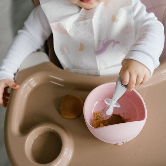 BabyOno První lžičky silikonové 2ks Růžová/Fialová