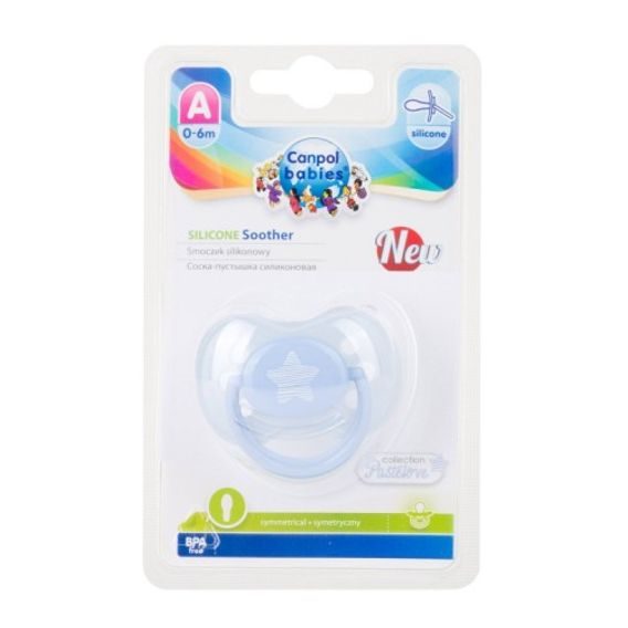 Canpol babies Dudlík 0-6m silikon symetrický Pastels MODRÝ