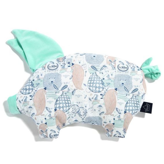 La Millou Luxusní polštářek Sleepy Pig Velvet-Cotton, LA MILLOU FAMILY - MINT