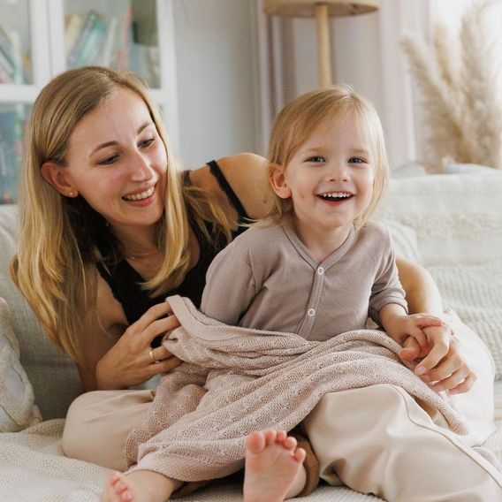 BabyOno Pletená dětská deka bambusová SVĚTLE BÉŽOVÁ