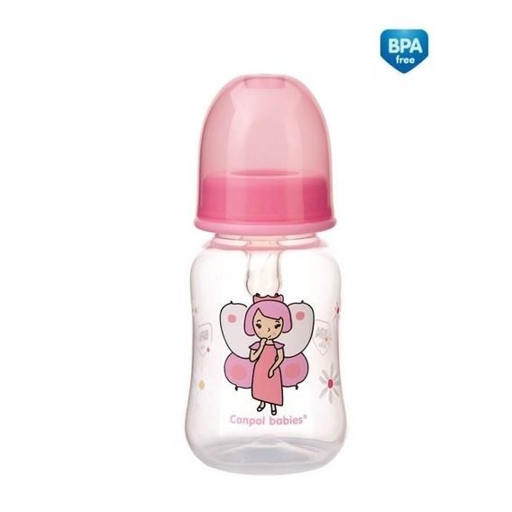 Canpol babies Láhev s potiskem MY DREAM 125ml - RŮŽOVÁ