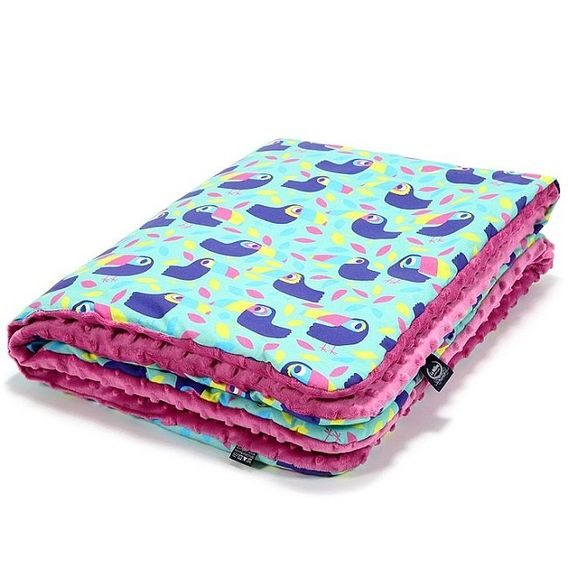 La Millou Dětská deka s výplní vel.L, TUCANS - RASPBERRY