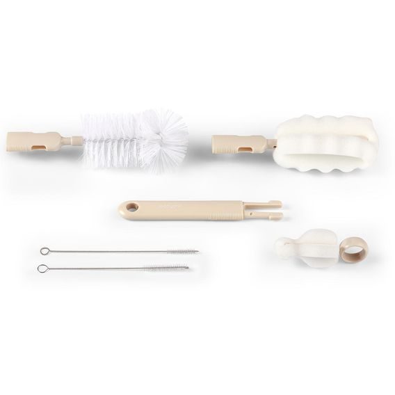 BabyOno Sada kartáčů na čištění lahví a saviček BÉŽOVÁ