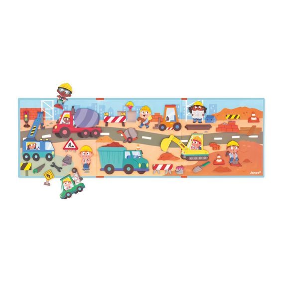 Janod Magnetická kniha Magnetistories NA STAVBĚ