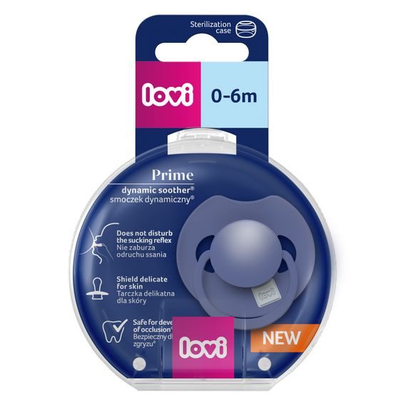 LOVI Dudlík silikonový dynamický PRIME 0-6m 1ks Blue