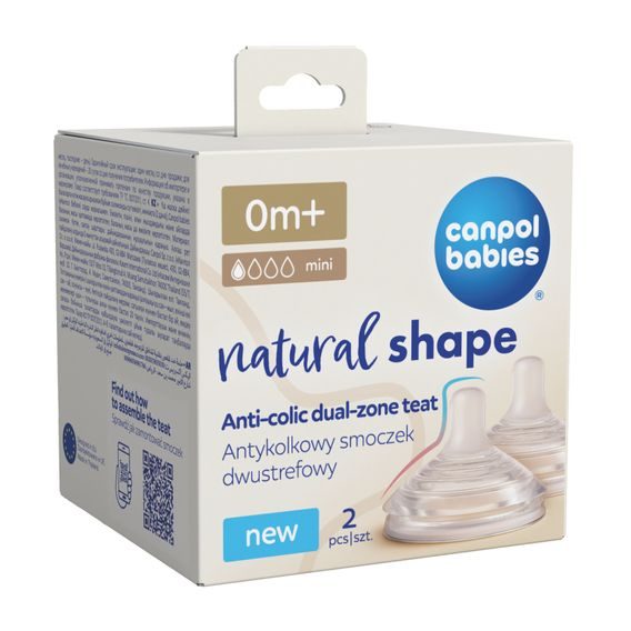 Canpol babies Savička Natural Shape 2ks MINI (0m+)