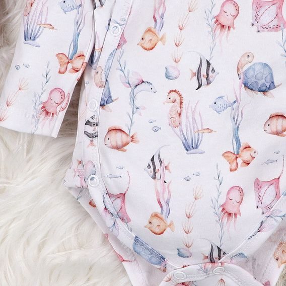NINI Zavinovací body dlouhý rukáv Ocean Girl MOŘSKÁ ZVÍŘÁTKA