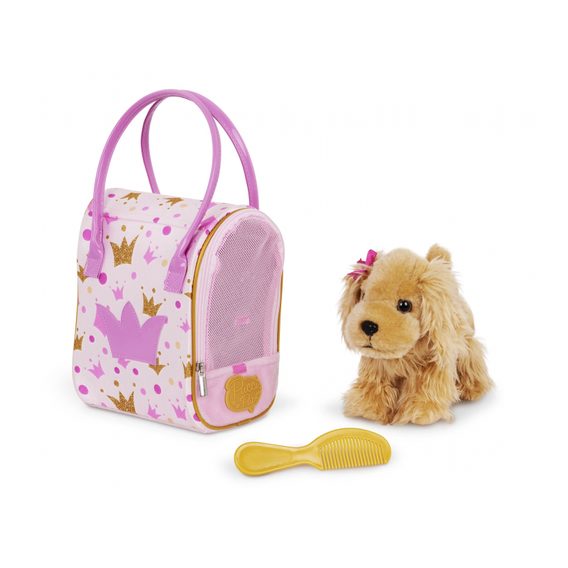 Pucci Pups Pejsek hnědý v kabelce Pink Crown Glam Bag