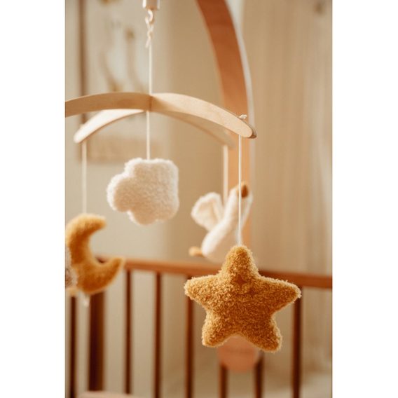 Little Dutch Dřevěný hudební kolotoč Newborn Naturals