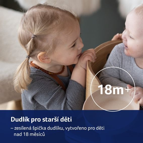 LOVI Dudlík 6-18m silikon dynamický Night&Day 2ks - GIRL