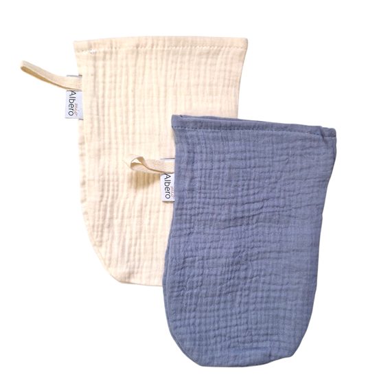 Albero Mio Mušelínové žínky 2ks MODRÁ