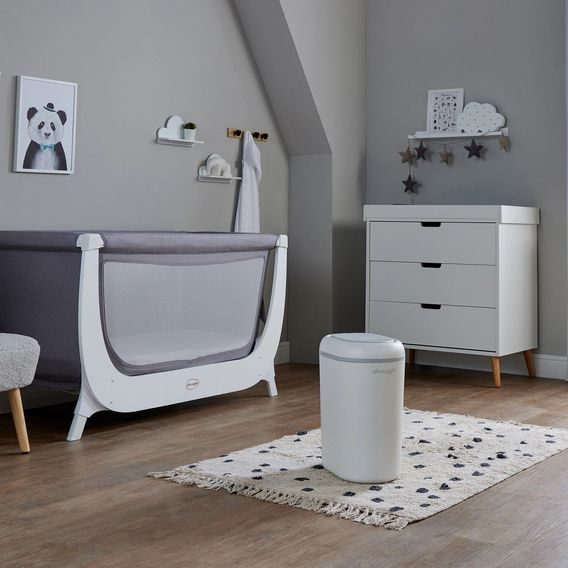 SHNUGGLE Eco Touch Koš na plenky - White/Grey