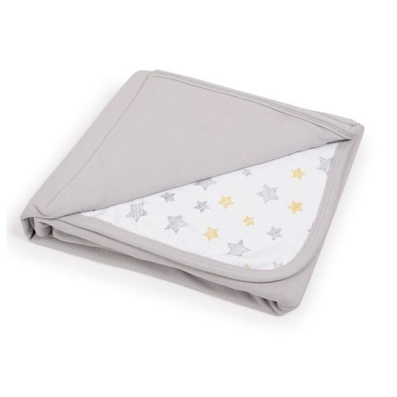 Ceba baby Bavlněná dětská deka (90x100) - Light grey/Yellow stars